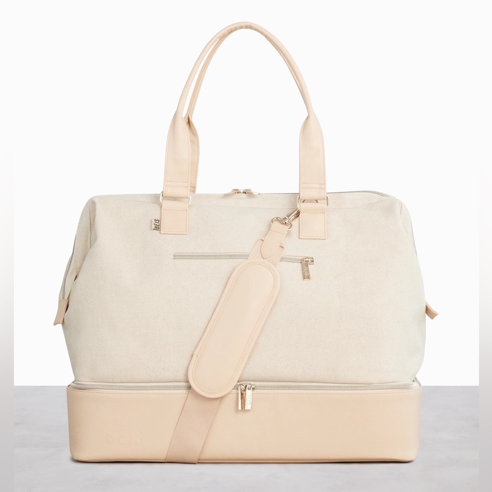 BEIS Cream Canvas Travel Tote Bag - Picture 9 of 9